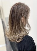 グラデーション×前髪インナーカラー/グレージュカラー*20代30代