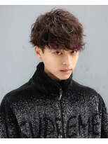 ネイビー(NAVY)&nbsp;ソフトツイストパーマ トランクスヘア フェザーマッシュ