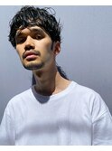 大人メンズ束感ショートパーマ