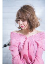 ミエル ヘア 新宿(miel hair) 〈mielhair新宿〉ダブルカラー ウェーブボブ