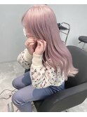 KN03.ピンクベージュ/くすみピンク／ダブルカラー／ハイトーン