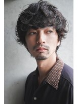 カライング(ing) スーツ短髪ツーブロック束感モテる黒髪シークレットパーマ流行