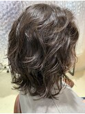 大人女性ゆるふわパーマ/草加