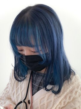 リンダバイネオリーブ 白楽店(Linda by neolive) フェイスフレーミングが可愛い寒色デザインカラー【Reina】