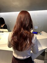 ザザ オモテサンドウ(ZA/ZA OMOTESANDO) 赤髪／ロングヘア／暖色カラー／艶カラー／韓国風