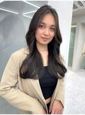 グレージュ　髪質改善　縮毛矯正　レイヤーカット　顔周りカット