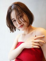 顔まわりレイヤー/ミニボブ/切りっぱなし