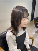 外ハネレイヤー ボブレイヤー 大人ボブ ブラウンカラー
