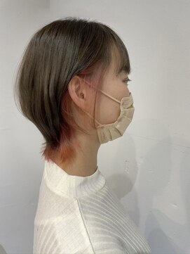 ヘアーメイクパウダー 天王寺寺田町店(Hair make powder) 大人可愛い20代30代40代小顔ウルフレイヤーフラミンゴピンク