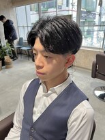 ネイビー(NAVY)&nbsp;スーツ、ビジネスマン、センターパート【トクシー】