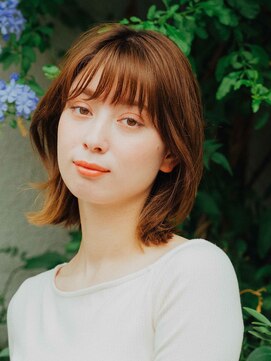 サロン ド ウィズ 西船橋店(Salon de With) くびれミディアムヘア/オリーブベージュ◎30代40代50代