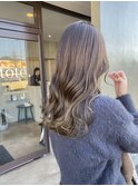 ブリーチなし/透明感アッシュベージュミルクティーグレージュ
