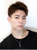 爽やかツーブロックハーフアップバングショート