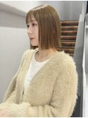 オリーブベージュ×切りっぱなしボブby沼尾