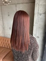 ヘアーアンドメイク ファット(Hair&Make PHAT)&nbsp;美シルエットナチュラルストレートロングヘアオレンジブラウン