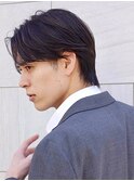 メンズショートヘアビジネスヘアサイドパート面長K20250322