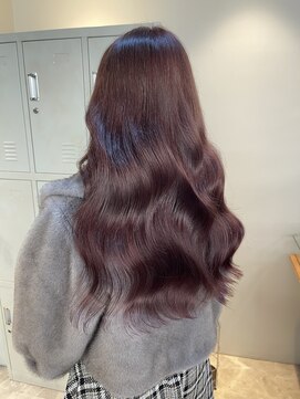 フラム 渋谷(flamme) ブリーチなしボルドーカラー