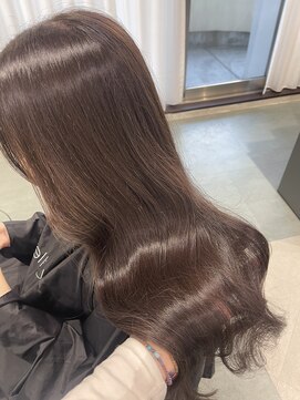 リリー(Lilley) マロンベージュ×小顔レイヤー×韓国風巻き×髪質改善