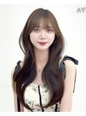 韓国ヘア　レイヤーカット　顔まわり
