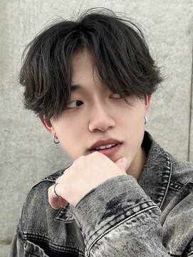 ロンドオム 池袋(Lond Homme) men's/メンズ/ダウンパーマ/黒染め/韓国/ブルーブラック/池袋