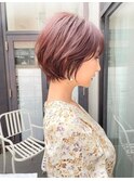 【３０代４０代５０代】大人女性大人気ショートボブ/暖色/小顔