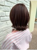 オレンジカラー/外ハネボブ/20代30代40代50代60代