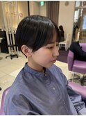 京都美容室　コンパクトショート　顔まわりカット　進詩織