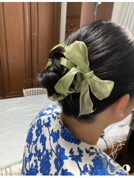 美容室あーるびーる 花水木 アップスタイル