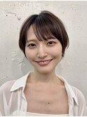 乾かすだけでまとまるくびれショート、丸みショート