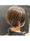 イルミナ×シークレットハイライト×ショートボブ×コンマヘア