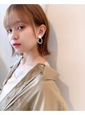 透明感のある切りっぱなしボブ【juurii 菊地真理恵】