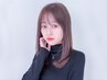 【艶色、艶髪☆】カット＋縮毛矯正＋カラー（リタッチ）＋２stepTr/17900 