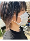 ウルフカット　インナーカラー