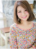 前下がりバルーンミディ小顔ツヤ髪3Dカラーh2越谷20代30代40代