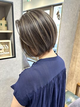 リベストバイジェービー 稲毛(li best. byjb) ピンクベージュ/インナーグレージュ/マチルダボブ/前髪【稲毛】