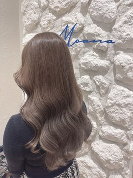 ロア 中目黒(loa) レイヤーロング/グレーベージュ/黒髪/前髪パーマ[中目黒]