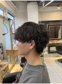 波巻きパーマ　メンズパーマ　スパイラルパーマ