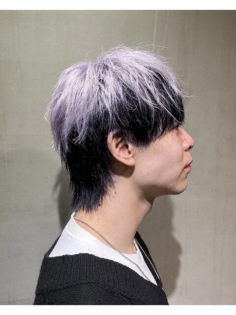 MEN'S HAIR/束感ショート/ハイトーンカラー/メンズウルフ