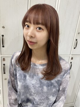 ネイロ 錦糸町(NeiRo) ピンクベージュカラーベージュカラーAライン鎖骨ロブ