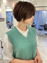 ロンドウル 熊本(Lond ulu) 大人可愛いショート/オリーブベージュ[熊本/上通/下通〕