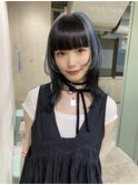 レイヤーカット×ポイントブルー