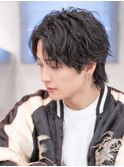 束感モテるツーブロックセンターパートニュアンスパーマ