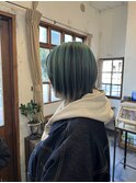 ：エメラルドグリーン×アンブレラカラー