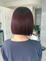 レノ 直江店(RENO)&nbsp;ワインレッド/ワンカラー/切りっぱなしボブ