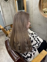 ソルトウォーター(SALT WATER) ミルクティーベージュ ブリーチあり ハイトーンカラー