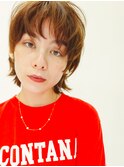 くびレイヤーグレージュエモージュ大人ショート小顔似合わせ
