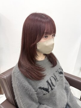ヘア ポジション HAIR Position 本荘店 レイヤーカット×ボルドーブラウン