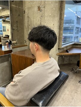 タメ(tame-) サーフカール/フェザーパーマ/ブルーブラック【都賀/メンズ】