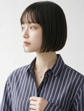 キビト(kibito) 東新宿御苑若松河田ミニボブ薄めバングイメチェン20代30代40代