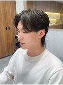 【二瓶菜月】韓国風毛流れセンターパートダウンパーマ